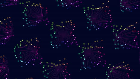 cuadrados futuristas en filas con puntos de neón 2