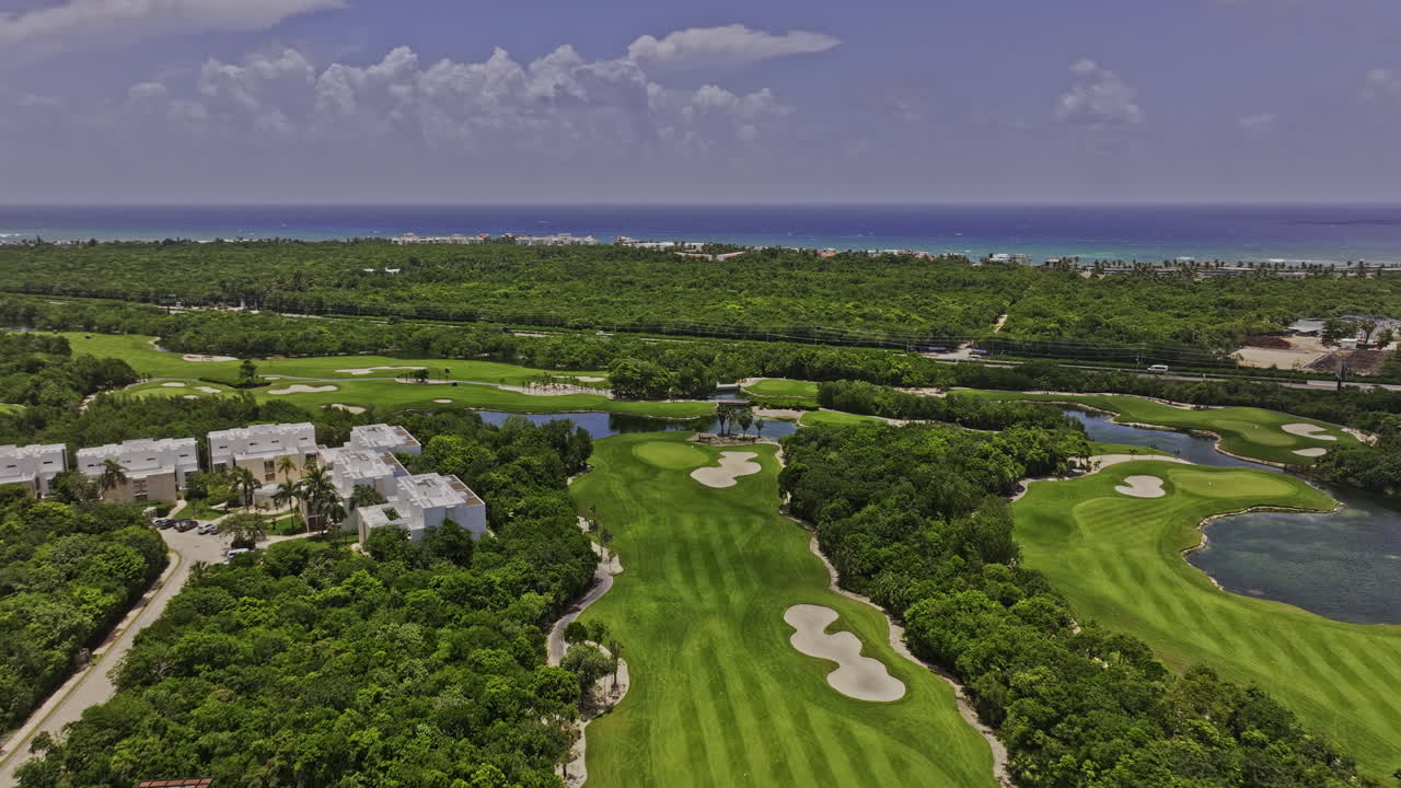 Akumal Mexico Aerial V21 Drone Flyover Riviera Maya Golf Course ...