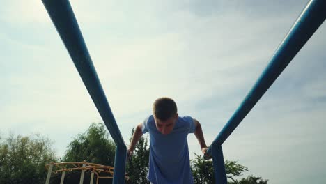 a teenager does sports on the playground 12