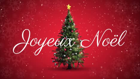 joyeux noã«l written over christmas tree