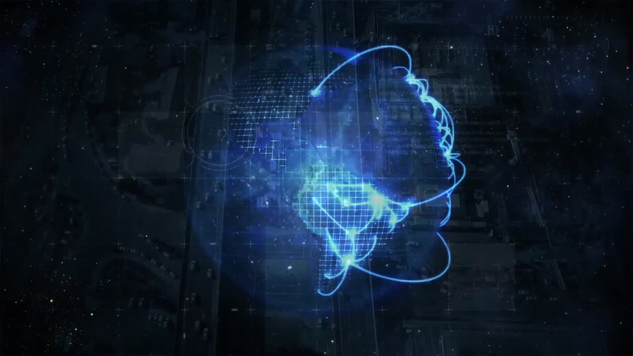 globo con líneas de red