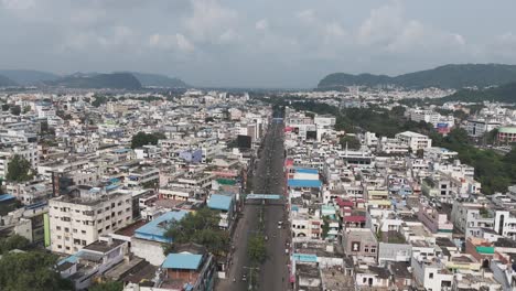 panoramic view of vijayawada’s landscape from a high altitude.