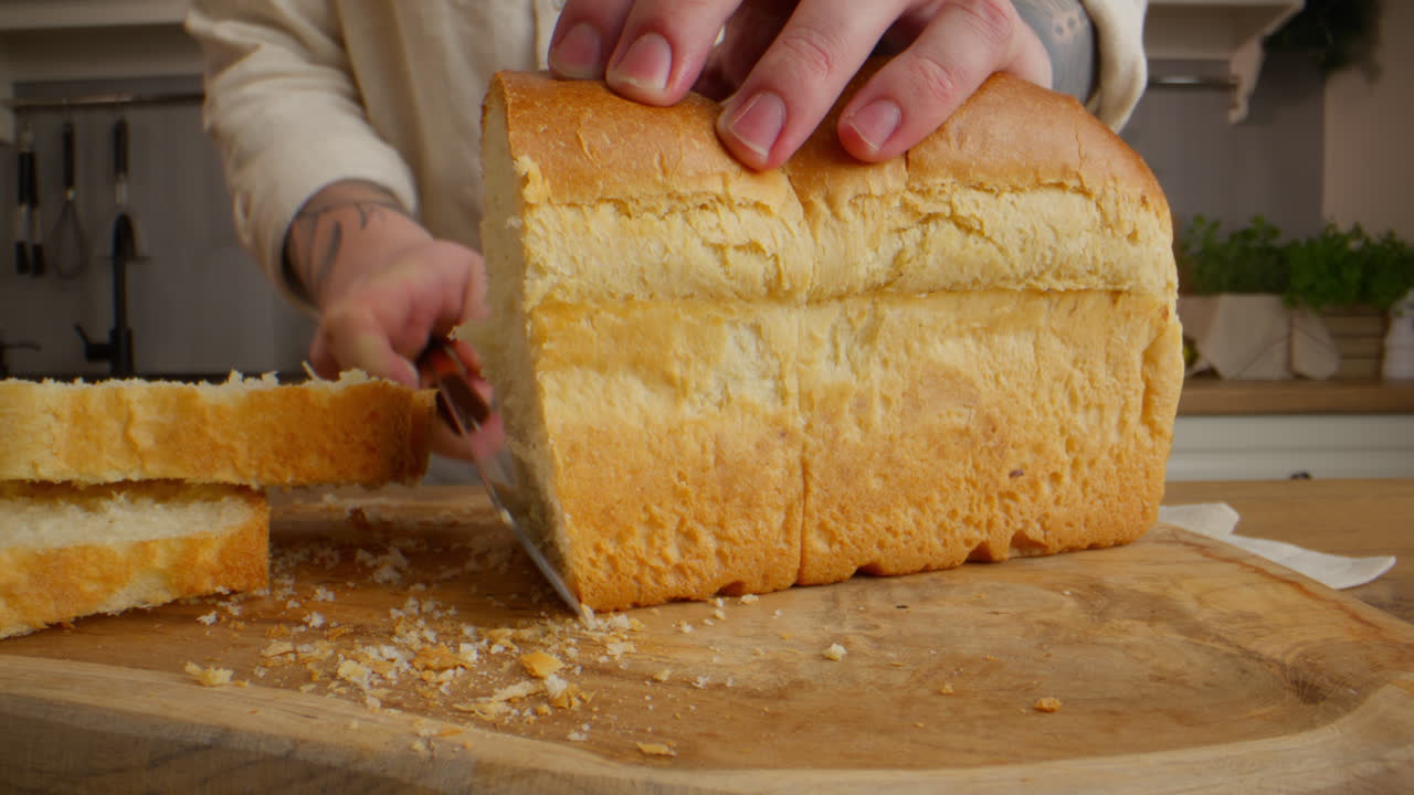 Slicing a Loaf of Bread
