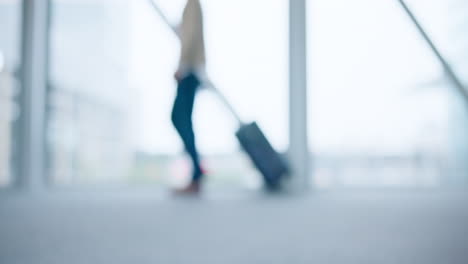 legs, travel and people at the airport