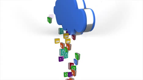 teléfono inteligente que se comunica con la nube
