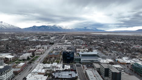 slow dolly aerial of provo utah