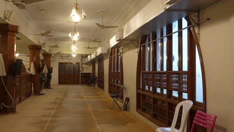 serene prayer hall in al burhani mosque, karachi, pakistan