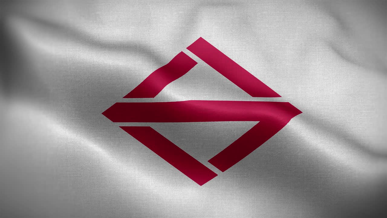 yokohama kanagawa japón bandera de bucle de fondo 4k