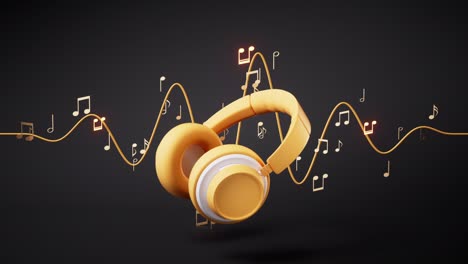 headphones gaming headset, 3d rendering. listening audio electronic device.