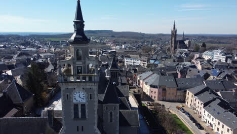 aerial view of a belgian town
