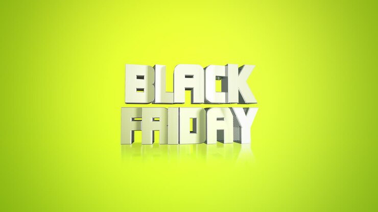 Vibrant and modern Black Friday text on yellow gradient
