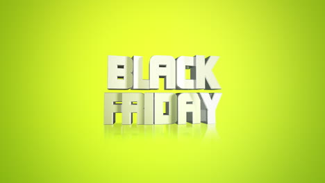 vibrant and modern black friday text on yellow gradient