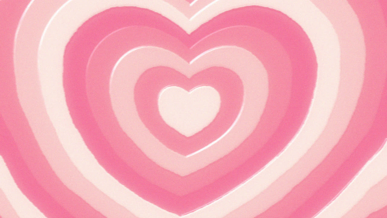 평평한 디자인의 모션 그래픽 야생 꽃 심장 배경