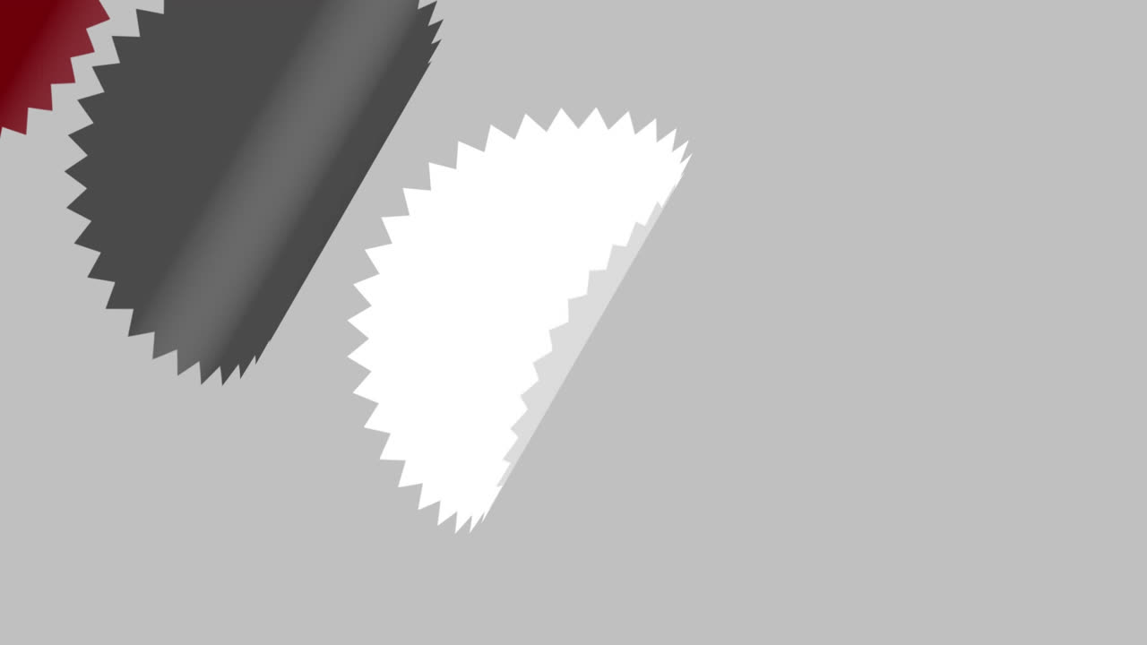 회색 배경 위에 복사 공간과 함께 다채로운 원의 애니메이션