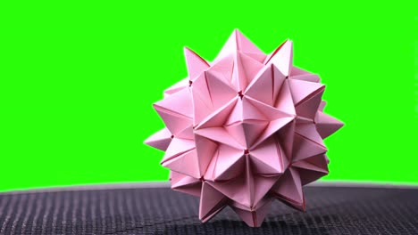 pink origami spiky ball.