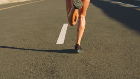 runner on a street