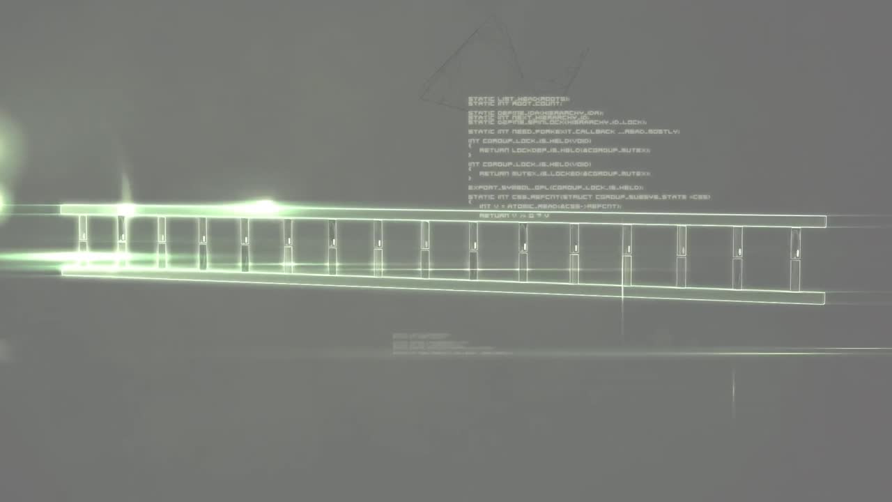 Animation of dna strand spinning and data processing