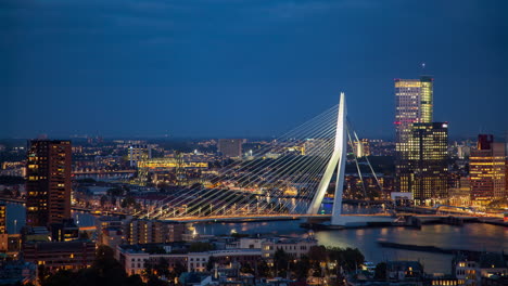 el horizonte de rotterdam y el puente erasmo