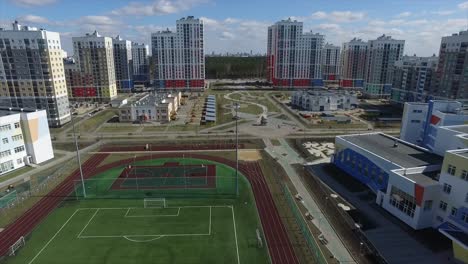 modern residential complex with community amenities