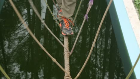 close up shot of burma bridge