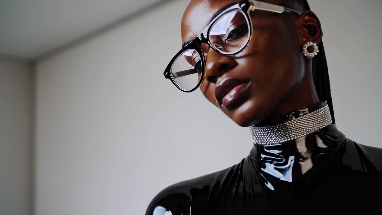 Stylish Black Woman in Fashionable Outfit