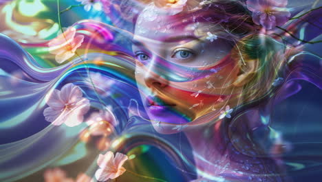 ethereal floral portrait