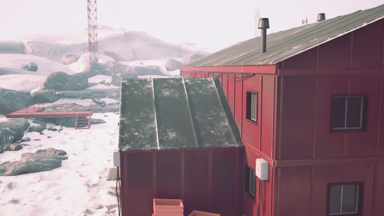 Old antarctic research station for weather studies and experiments