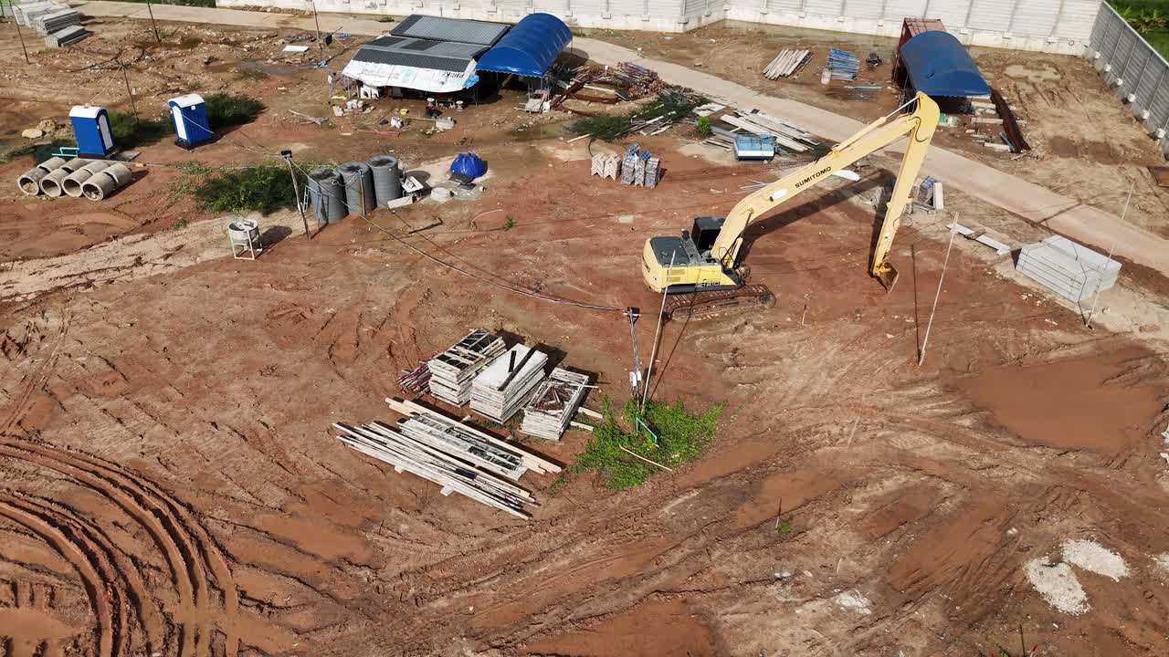 vista aérea del sitio de construcción