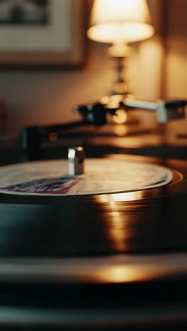 Record Player in a Warm Interior