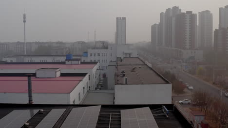 solar panels installed on the roof provide the factory with clean energy