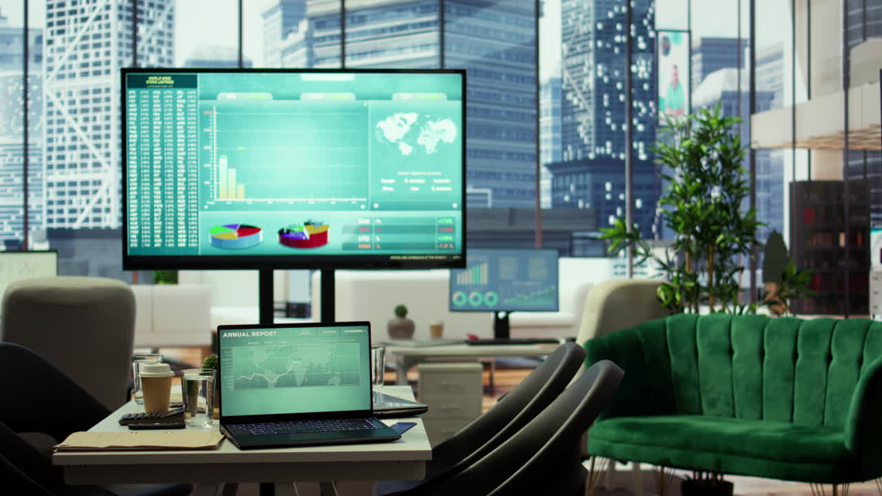 비즈니스 성공을 위해 설계된 전문적인 고급 사무실 환경