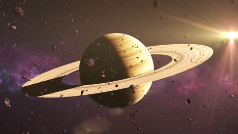 saturn in space