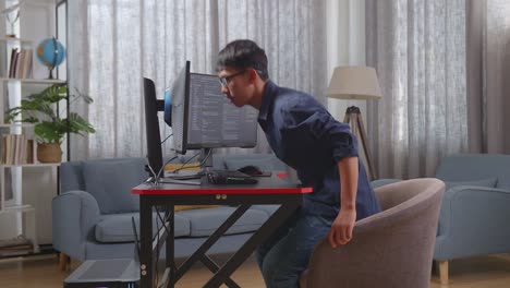 young person programming at home