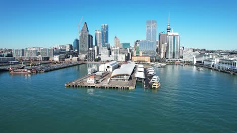 auckland waterfront residential quarter on southern waitemata harbour coastline in auckland, new zealand