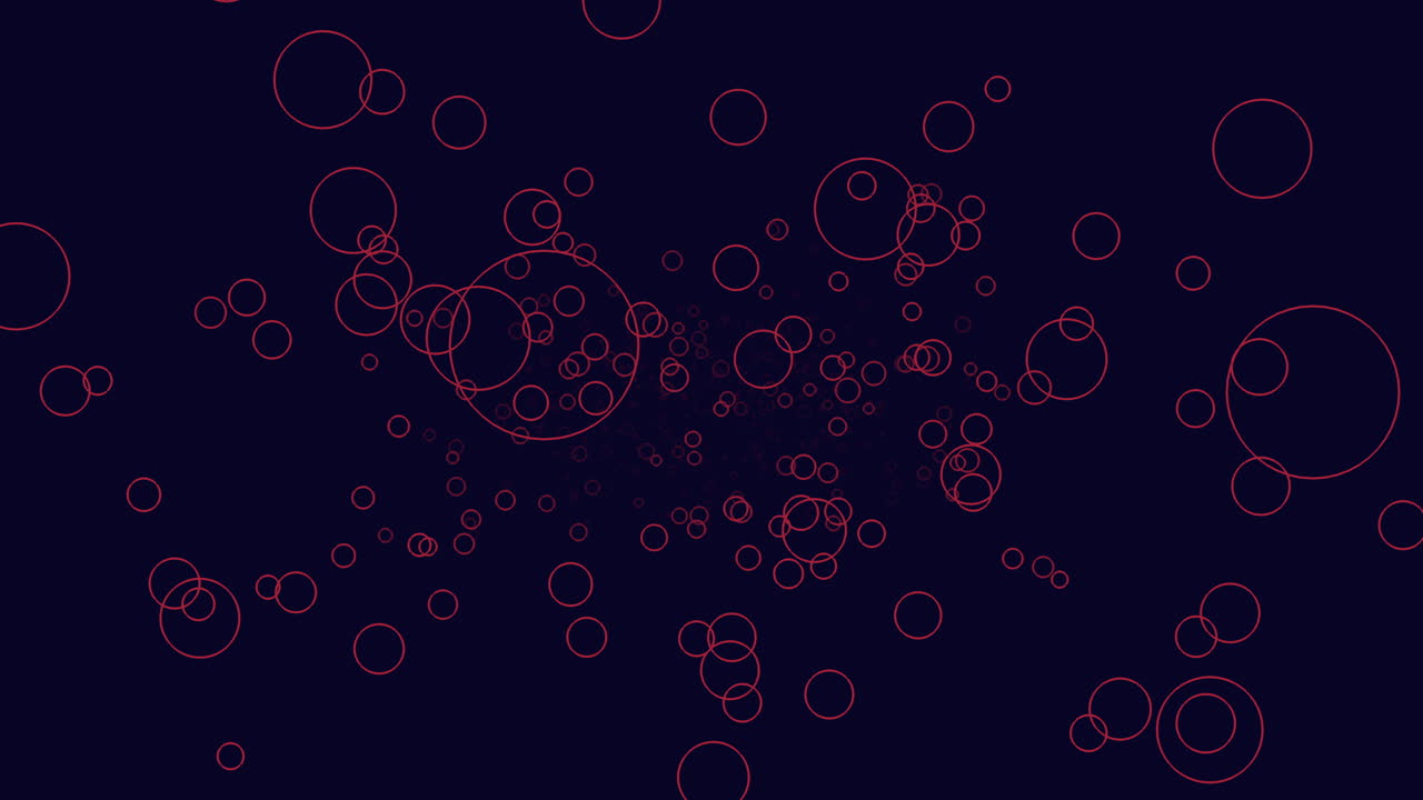 Flying random neon rings in dark galaxy