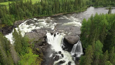 ristafallet waterfall in the western part of jamtland is listed as one of the most beautiful waterfalls in sweden.