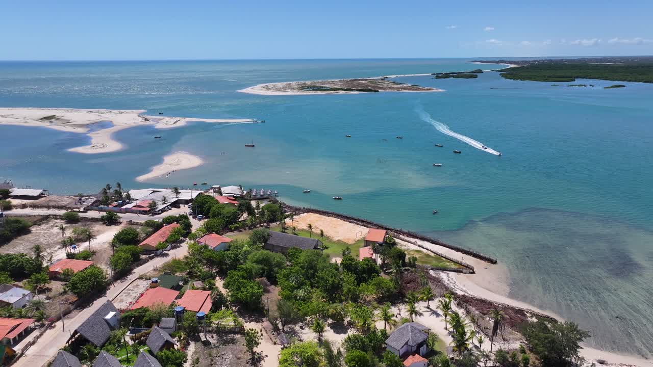 Praia de Macapá em Luís Correia, Piauí, Brasil. Paisagem de praia. Paisagem marinha natural. Destino turístico. Praia de Macapá em Luís Correia, Piauí, Brasil. Água turquesa