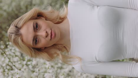 woman in springtime portrait