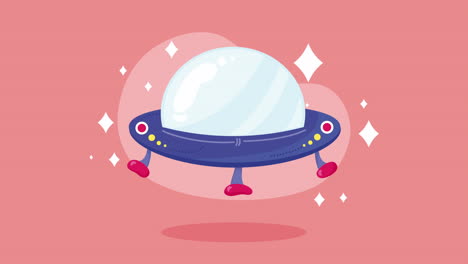 el ufo de dibujos animados