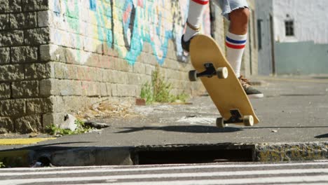 Man-skating-on-the-street-4k