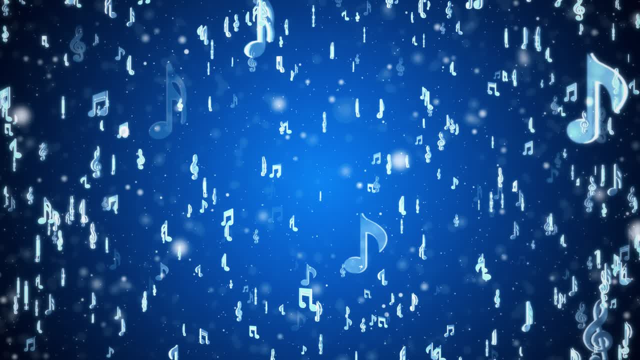 Music musical symbols notes beat moving seamless 3d for video s concert performances presentations