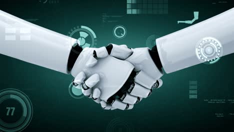 robot futurista de inteligencia artificial humanoide para fábricas industriales