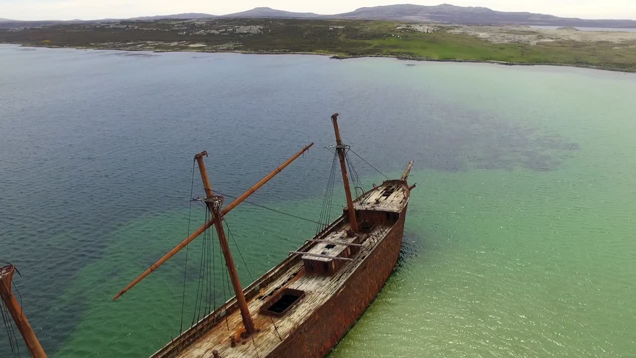 Lady Elizabeth Shipwreck droneoptagelse