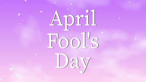 4월의 어리석은 영어 메시지 텍스트 애니메이션 모션 그래픽