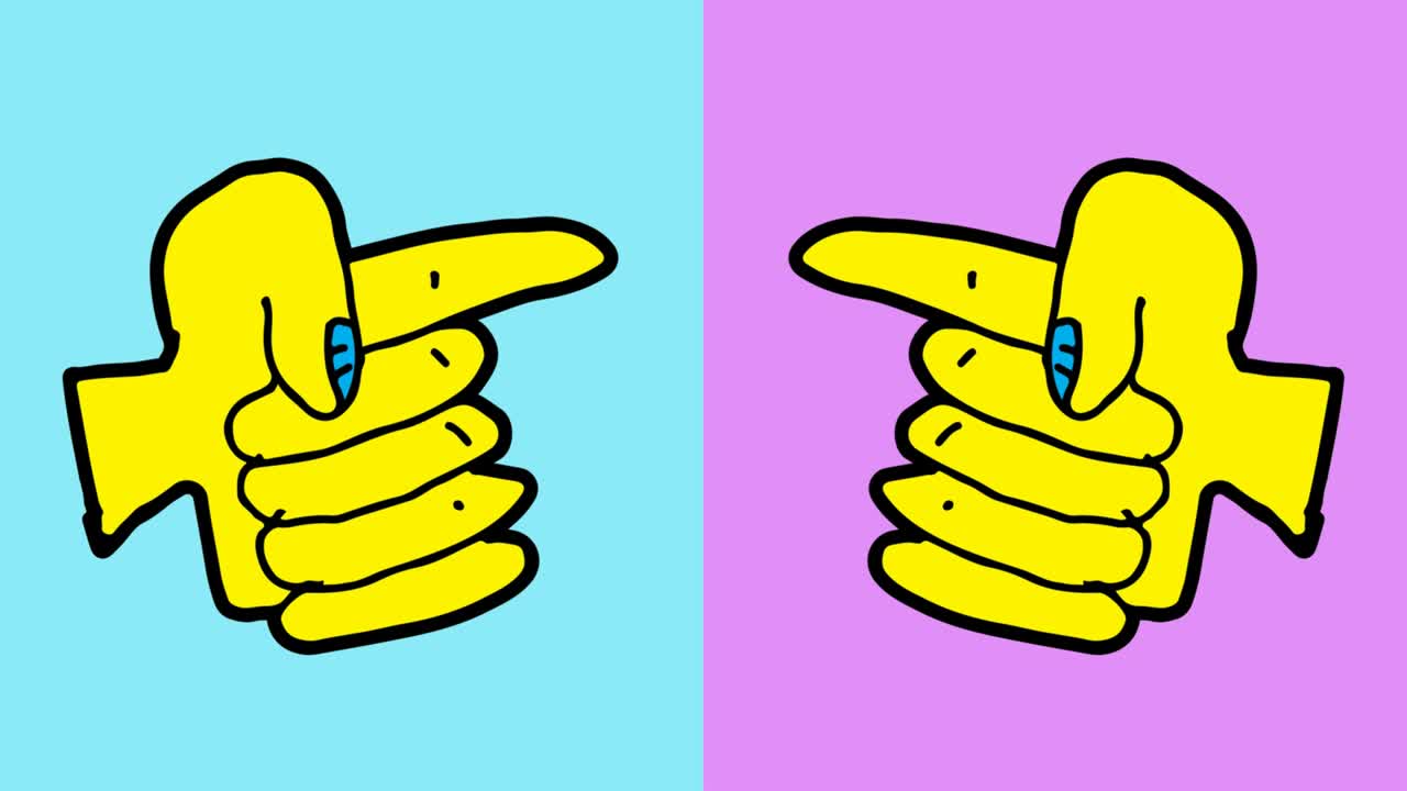 niños dibujando arte pop fondo sin costuras con el tema de la mano señalando