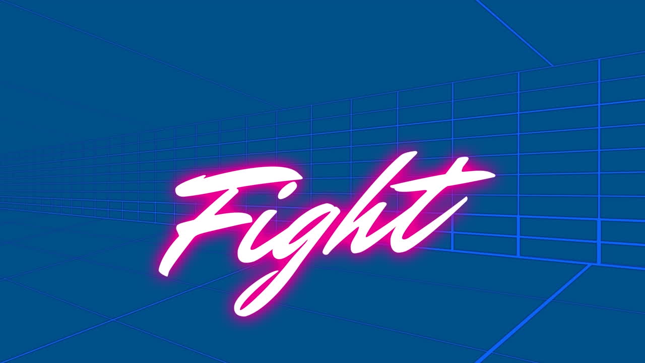 animación de la lucha en el espacio azul con líneas