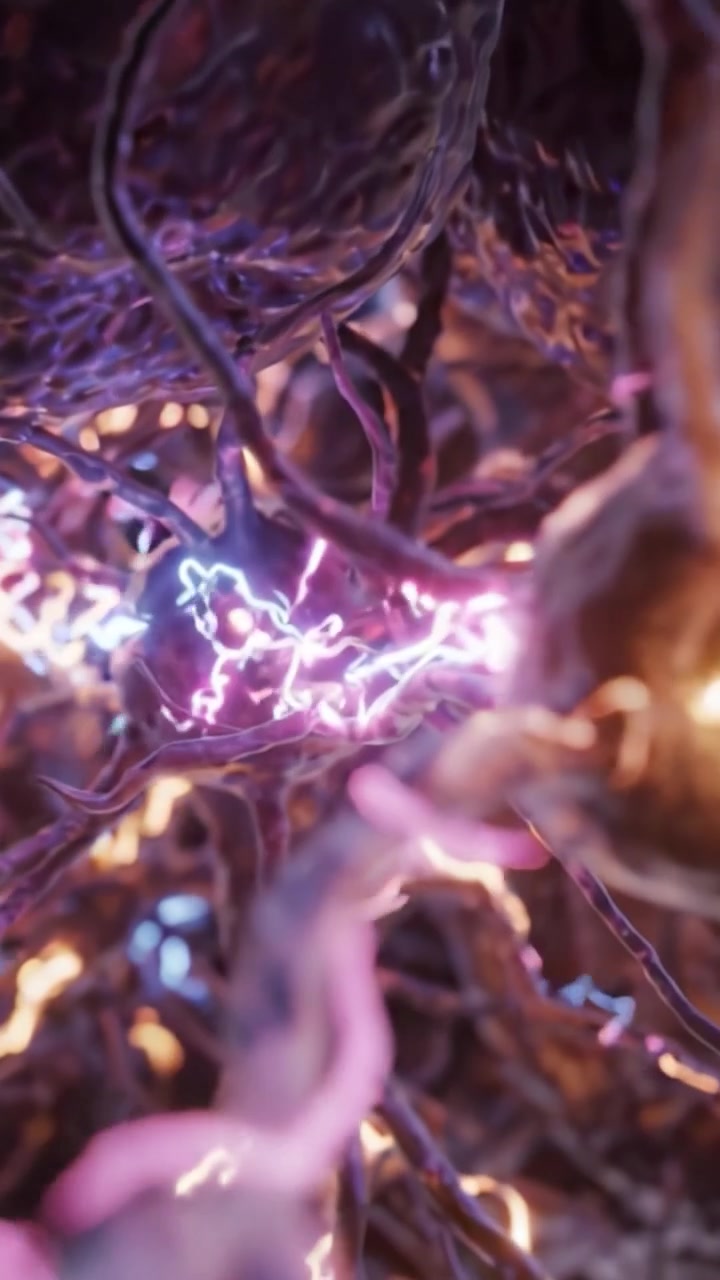 Exploring the Intricate World of Neurons: A Close-Up View of Neural Structures and their Electrifying Connections in a Stunning Visual Representation