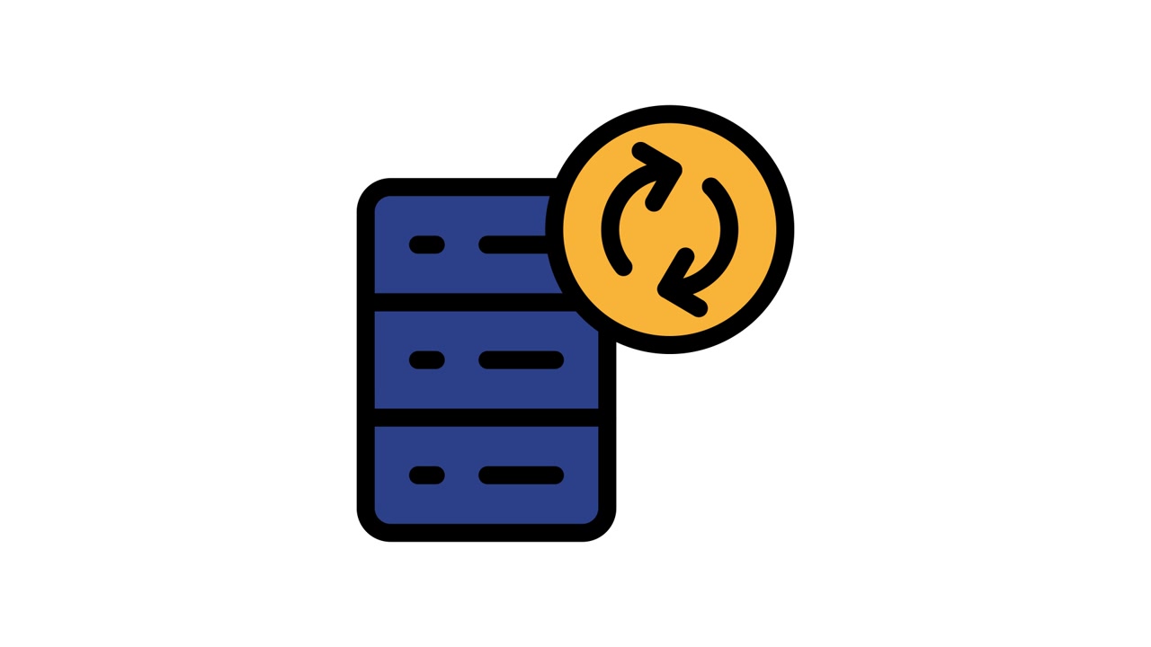 Animated Server Database Refresh and Synchronization Icon