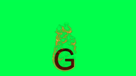 letter g on fire