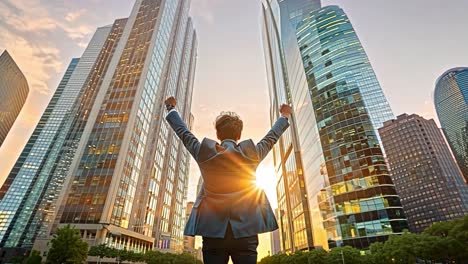 successful businessman in the city
